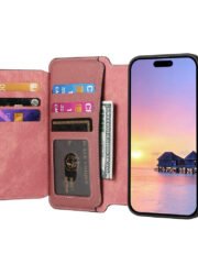 CASENEO For iPhone 17 Pro Case Magnetic Detachable Zipper Wallet Leather Flip Phone Cover by The Case Factory