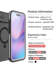 REDPEPPER For iPhone Air IP68 Waterproof Case Kickstand Phone Back Cover | Compatible with MagSafe by The Case Factory