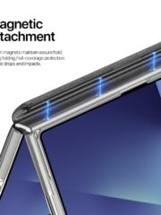DUX DUCIS STEX Series For Samsung Galaxy Z Fold7 Case Kickstand Star Pattern Leather Back Cover with Tempered Glass Film by The Case Factory