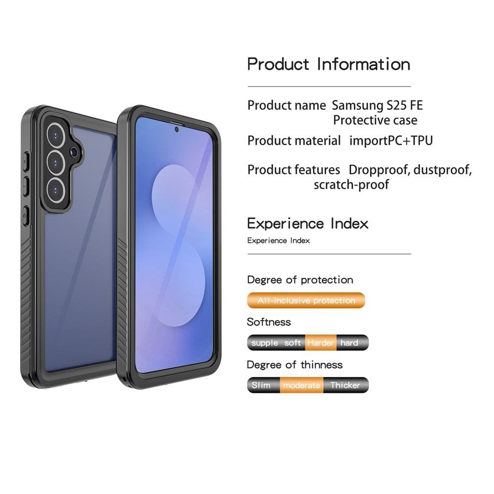 REDPEPPER FS Series For Samsung Galaxy S25 FE Waterproof Case IP68 Shockproof Phone Cover by The Case Factory