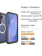 REDPEPPER FS Series For Samsung Galaxy S25 FE IP68 Waterproof Case Clear Phone Cover | Compatible with MagSafe by The Case Factory