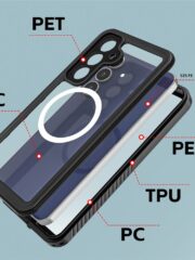 REDPEPPER FS Series For Samsung Galaxy S25 FE IP68 Waterproof Case Clear Phone Cover | Compatible with MagSafe by The Case Factory