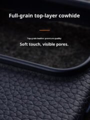 MELKCO For iPhone 17 Pro Magnetic Case Genuine Cow Leather Phone Cover with Metal Keys / AI Button by The Case Factory