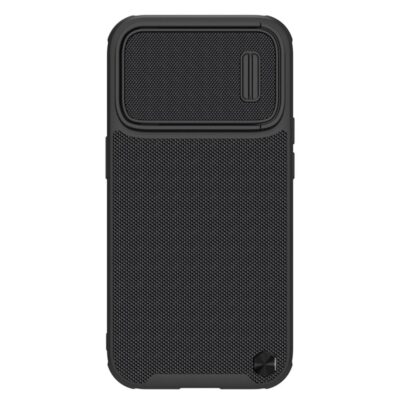 NILLKIN for iPhone 14 Pro Max Texture Protective Phone Case with Camera Slide Protector Support Magnetic Wireless Charging Black iPhone 14 Pro Max by The Case Factory