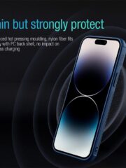 NILLKIN for iPhone 14 Pro Max Texture Protective Phone Case with Camera Slide Protector Support Magnetic Wireless Charging by The Case Factory