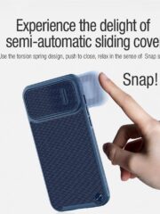 NILLKIN for iPhone 14 Pro Max Texture Protective Phone Case with Camera Slide Protector Support Magnetic Wireless Charging by The Case Factory