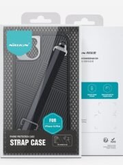 NILLKIN Hybrid Case for iPhone 14 Plus Stripe Design Anti-scratch Protective Phone Cover with Detachable Hand Strap by The Case Factory