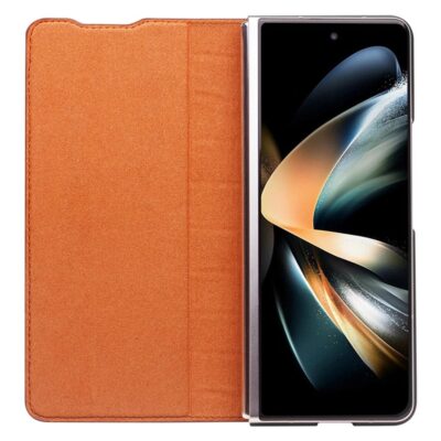 QIALINO for Samsung Galaxy Z Fold4 Case Crocodile Texture Cowhide Leather Flip Phone Cover by The Case Factory
