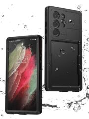 REDPEPPER DOT For Samsung Galaxy S23 Ultra IP68 Waterproof Case Anti-scratch Transparent Phone Cover Black Samsung Galaxy S23 Ultra by The Case Factory