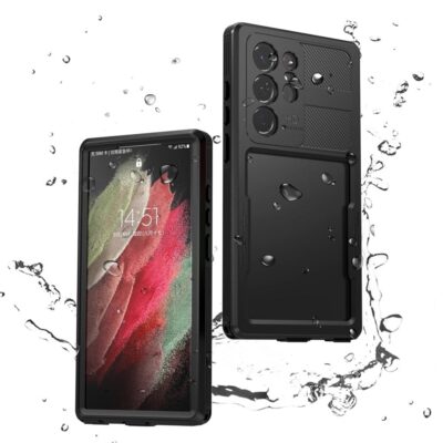 REDPEPPER DOT For Samsung Galaxy S23 Ultra IP68 Waterproof Case Anti-scratch Transparent Phone Cover Black Samsung Galaxy S23 Ultra by The Case Factory