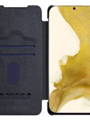 NILLKIN Qin Pro Series for Samsung Galaxy S23+ Leather Phone Case Card Holder Folio Flip Cover with Slide Lens Protector by The Case Factory