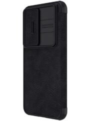 NILLKIN Qin Pro Series for Samsung Galaxy S23+ Leather Phone Case Card Holder Folio Flip Cover with Slide Lens Protector by The Case Factory