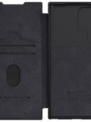 NILLKIN Qin Pro Series for Samsung Galaxy S23 Ultra Leather Card Holder Protective Case Slide Lens Protection Phone Cover by The Case Factory