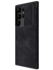 NILLKIN Qin Pro Series for Samsung Galaxy S23 Ultra Leather Card Holder Protective Case Slide Lens Protection Phone Cover by The Case Factory