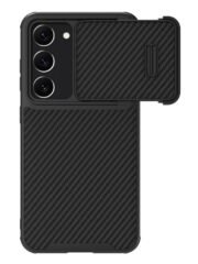 NILLKIN For Samsung Galaxy S23+ Carbon Fiber Anti-drop Phone Cover PC-TPU Case with Slide Camera Protection As Shown Samsung Galaxy S23+ by The Case Factory