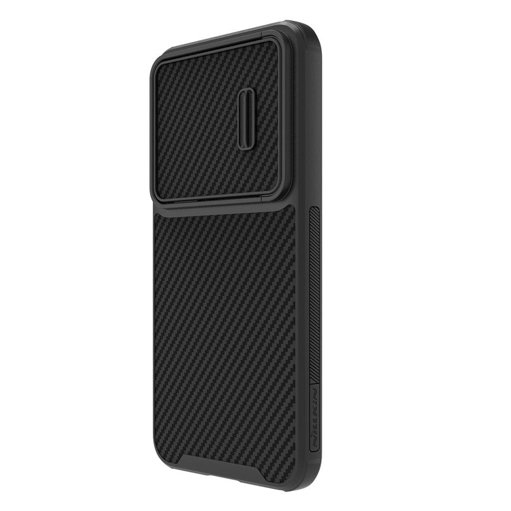 NILLKIN For Samsung Galaxy S23+ Carbon Fiber Anti-drop Phone Cover PC-TPU Case with Slide Camera Protection by The Case Factory