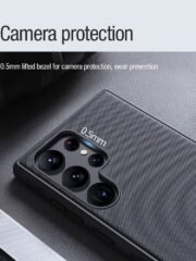 NILLKIN Frosted Shield Pro for Samsung Galaxy S23 Ultra Matte Phone Case PC-TPU Shockproof Hybrid Cover with Car Mount Metal Sheet by The Case Factory