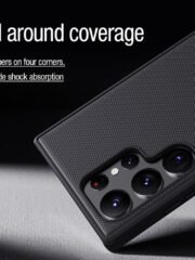 NILLKIN Frosted Shield Pro for Samsung Galaxy S23 Ultra Matte Phone Case PC-TPU Shockproof Hybrid Cover with Car Mount Metal Sheet by The Case Factory