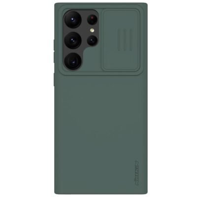 NILLKIN For Samsung Galaxy S23 Ultra Hard PC Soft Silicone Case Anti-scratch Phone Cover with Slide Camera Protector Green Samsung Galaxy S23 Ultra by The Case Factory