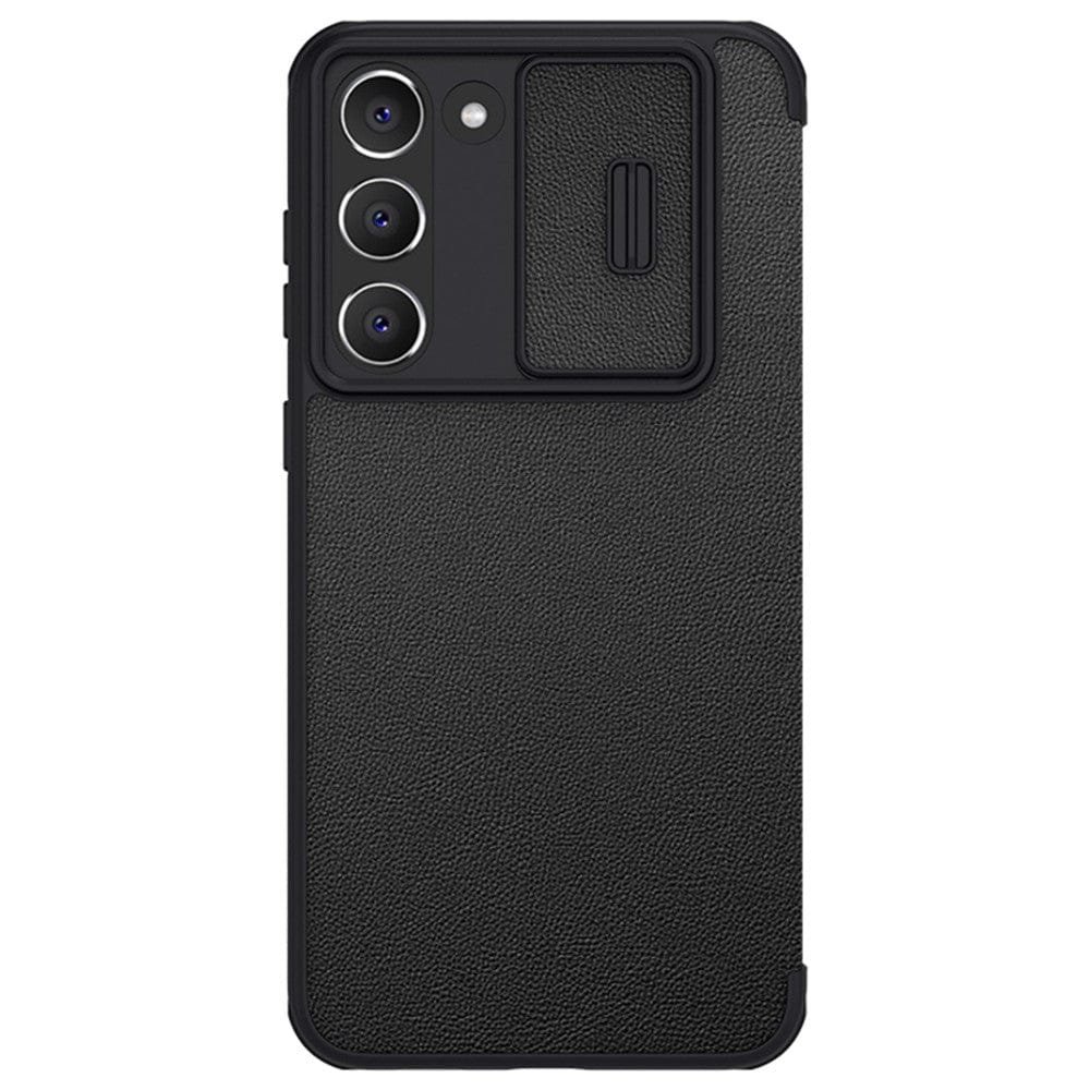 NILLKIN Qin Pro Series for Samsung Galaxy S23+ Anti-scratch Phone Cover Card Holder Mobile Phone Case with Sliding Lens Cover Black Samsung Galaxy S23+ by The Case Factory