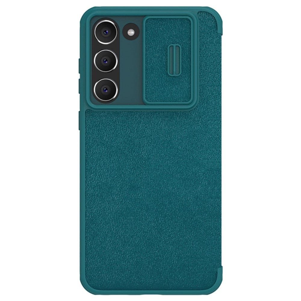 NILLKIN Qin Pro Series for Samsung Galaxy S23+ Anti-scratch Phone Cover Card Holder Mobile Phone Case with Sliding Lens Cover Green Samsung Galaxy S23+ by The Case Factory