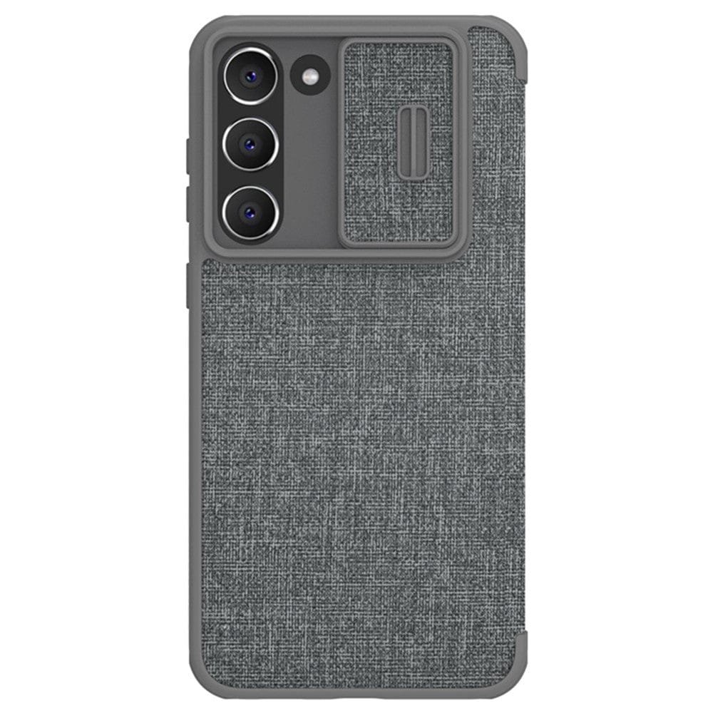 NILLKIN Qin Pro Series for Samsung Galaxy S23+ Anti-scratch Phone Cover Card Holder Mobile Phone Case with Sliding Lens Cover Grey Samsung Galaxy S23+ by The Case Factory