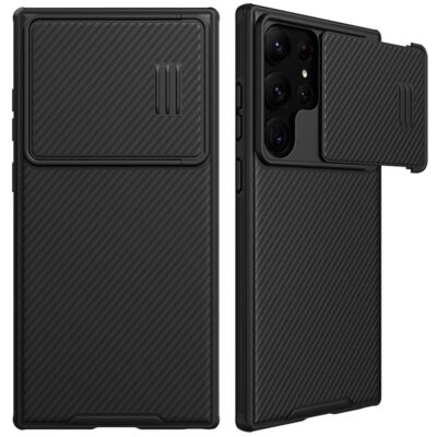 NILLKIN CamShield S Series for Samsung Galaxy S23 Ultra PC-TPU Phone Case Slide Lens Protection Drop-proof Cover Black Samsung Galaxy S23 Ultra by The Case Factory