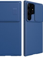 NILLKIN CamShield S Series for Samsung Galaxy S23 Ultra PC-TPU Phone Case Slide Lens Protection Drop-proof Cover Blue Samsung Galaxy S23 Ultra by The Case Factory