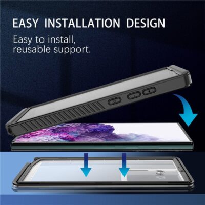 REDPEPPER FS Series For Samsung Galaxy S23 Ultra Waterproof Case with Screen Protector P68 Full-Body Clear Cover by The Case Factory