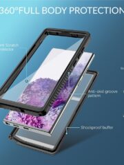 REDPEPPER FS Series For Samsung Galaxy S23 Ultra Waterproof Case with Screen Protector P68 Full-Body Clear Cover by The Case Factory