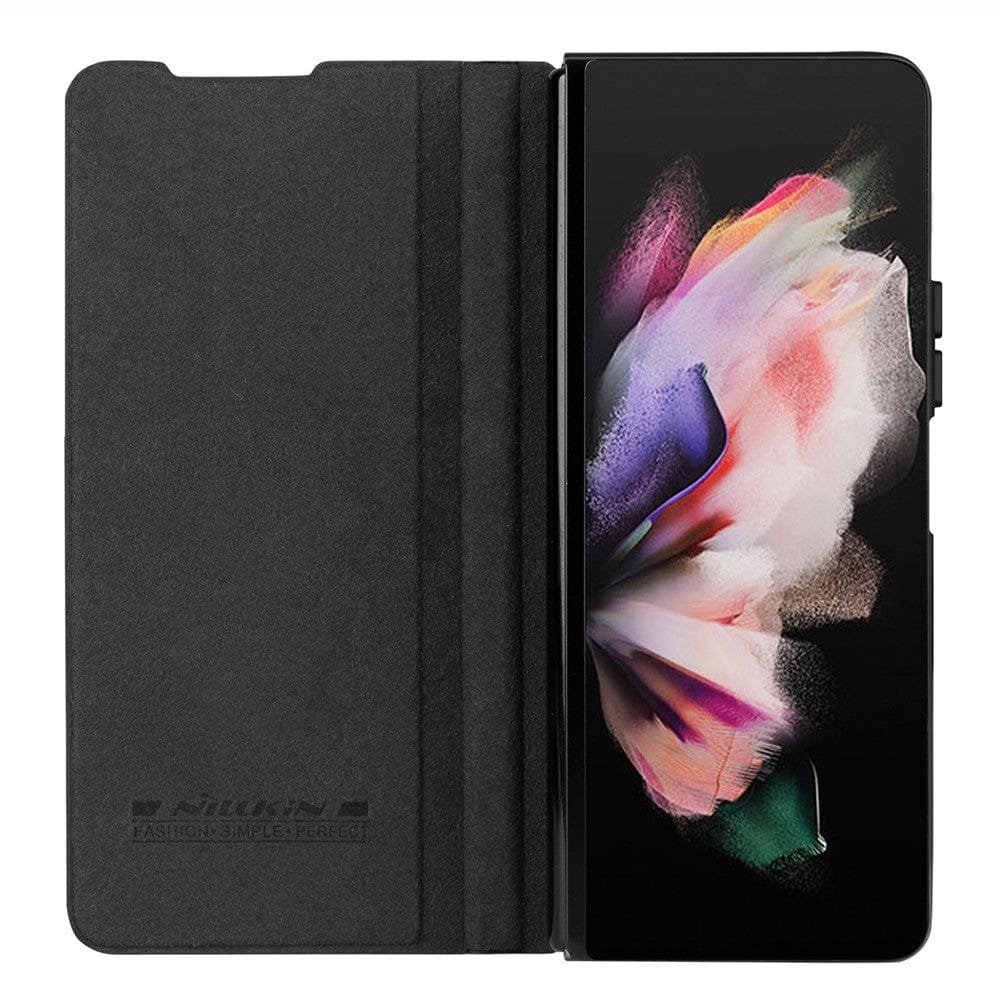NILLKIN Qin Pro Series for Samsung Galaxy Z Fold5 Leather Case Slide Camera Protection Phone Cover with Pen Slot by The Case Factory