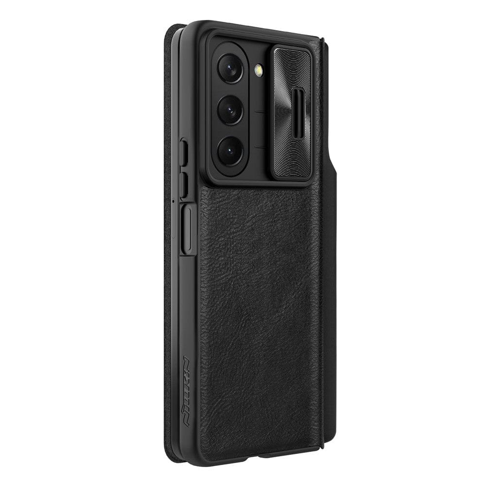 NILLKIN Qin Pro Series for Samsung Galaxy Z Fold5 Leather Case Slide Camera Protection Phone Cover with Pen Slot by The Case Factory