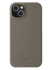 MELKCO For iPhone 14 Case Genuine Cow Leather Phone Cover Grey iPhone 14 by The Case Factory