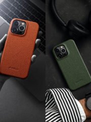 MELKCO For iPhone 14 Pro Case Genuine Cow Leather Phone Cover by The Case Factory