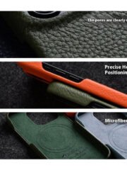 MELKCO For iPhone 14 Pro Max Case Full-Wrap Genuine Cow Leather Premium Phone Cover | Compatible with MagSafe by The Case Factory