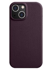 MELKCO For iPhone 14 Plus Case Full-Wrap Genuine Cow Leather Premium Phone Cover | Compatible with MagSafe Purple iPhone 14 Plus by The Case Factory