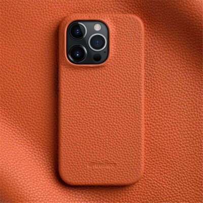 MELKCO For iPhone 13 Pro Case Genuine Cow Leather Phone Cover by The Case Factory