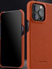 MELKCO For iPhone 13 Pro Case Genuine Cow Leather Phone Cover by The Case Factory