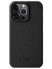 MELKCO For iPhone 13 Pro Case Genuine Cow Leather Phone Cover Black iPhone 13 Pro by The Case Factory