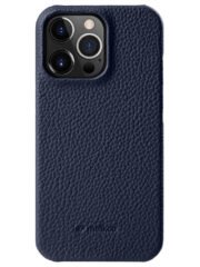 MELKCO For iPhone 13 Pro Case Genuine Cow Leather Phone Cover Dark Blue iPhone 13 Pro by The Case Factory