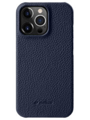 MELKCO For iPhone 13 Pro Max Case Genuine Cow Leather Phone Cover Dark Blue iPhone 13 Pro Max by The Case Factory