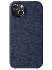 MELKCO For iPhone 13 Case Genuine Cow Leather Phone Case Dark Blue iPhone 13 by The Case Factory