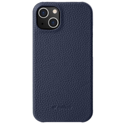 MELKCO For iPhone 13 Case Genuine Cow Leather Phone Case Dark Blue iPhone 13 by The Case Factory