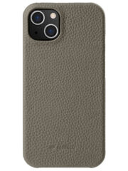 MELKCO For iPhone 13 Case Genuine Cow Leather Phone Case Grey iPhone 13 by The Case Factory