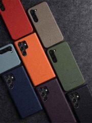 MELKCO For Samsung Galaxy S22 Case Premium Genuine Leather Open Edge Phone Cover by The Case Factory