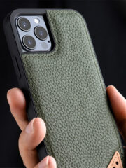 MELKCO For iPhone 13 Pro Case Genuine Cow Leather Coated Phone Cover by The Case Factory