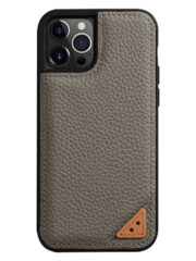 MELKCO For iPhone 13 Pro Case Genuine Cow Leather Coated Phone Cover Grey iPhone 13 Pro by The Case Factory