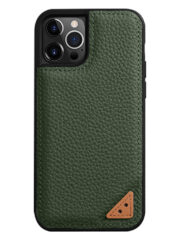 MELKCO For iPhone 13 Pro Max Case Genuine Cow Leather Coated Phone Cover Green iPhone 13 Pro Max by The Case Factory