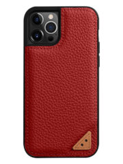 MELKCO For iPhone 13 Pro Max Case Genuine Cow Leather Coated Phone Cover Red iPhone 13 Pro Max by The Case Factory