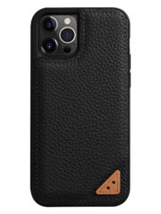 MELKCO For iPhone 13 Pro Max Case Genuine Cow Leather Coated Phone Cover Black iPhone 13 Pro Max by The Case Factory